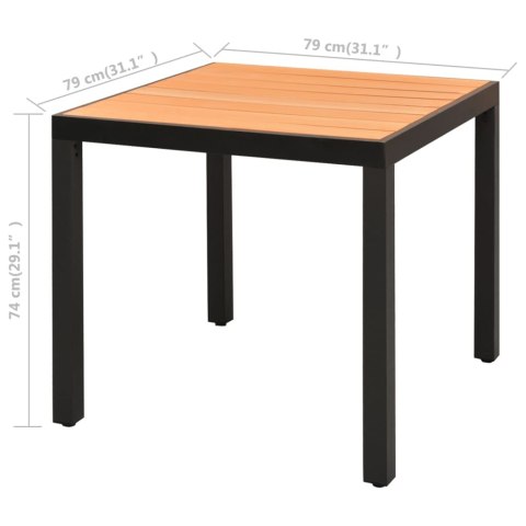 3-CZĘŚCIOWY ZESTAW MEBLI OGRODOWYCH RATTAN PVC CZARNO-BRĄZOWY
