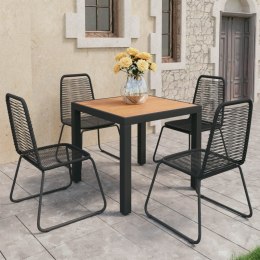 5-CZĘŚCIOWY ZESTAW MEBLI OGRODOWYCH RATTAN PVC CZARNO-BRĄZOWY