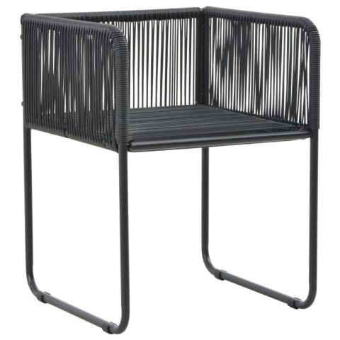 5-CZĘŚCIOWY ZESTAW MEBLI OGRODOWYCH RATTAN PVC CZARNO-BRĄZOWY