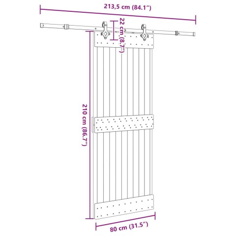 DRZWI PRZESUWNE NARVIK 80X210CM (213,5CM)