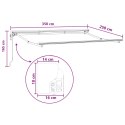 MARKIZA WYSUWANA CIEMNOSZARY 3,5X2,5 M POLIESTER I ALUMINIUM