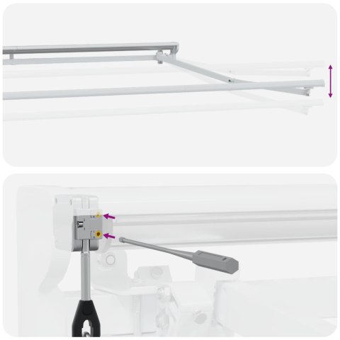 VidaXL Markiza wysuwana Ciemnoszary 3,5 x 2 m Poliester i aluminium