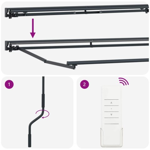 VidaXL Markiza wysuwana Ciemnoszary 4 × 3 m Poliester i aluminium