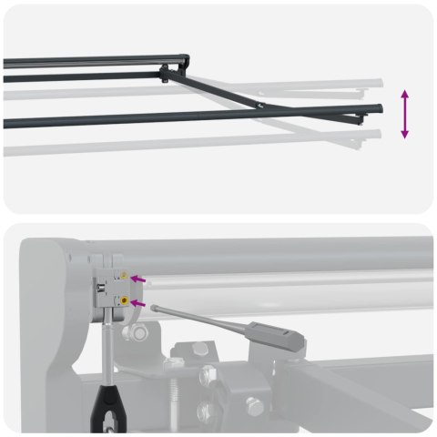 VidaXL Markiza wysuwana Ciemnoszary 4,5 × 3 m Poliester i aluminium