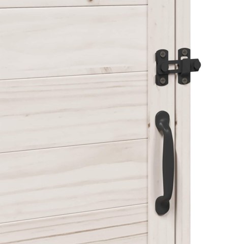VidaXL Shed ogrodowy Biały 59 x 56 x 113,5 cm Drewno Świerkowe