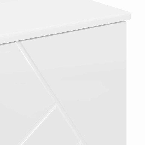 VidaXL Szafka Łazienkowa Wysoki połysk biały 76,5 x 35 x 64 cm