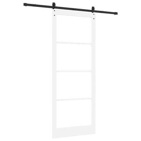 VidaXL Drzwi przesuwne Biały i czarny 93 x 232 cm