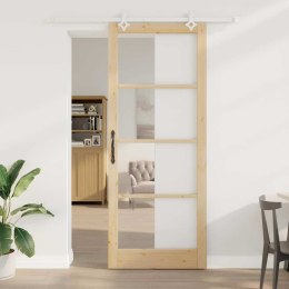 VidaXL Drzwi przesuwne Naturalny 93 x 232 cm