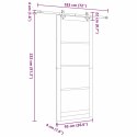 VidaXL Drzwi przesuwne Naturalny 93 x 232 cm