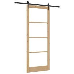 VidaXL Drzwi przesuwne Naturalny 93 x 232 cm