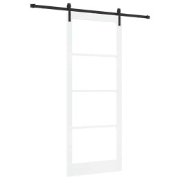 VidaXL Drzwi przesuwne ORKDAL Biały i czarny 93 x 232 cm