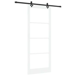 VidaXL Drzwi przesuwne ORKDAL Biały i czarny 93 x 232 cm