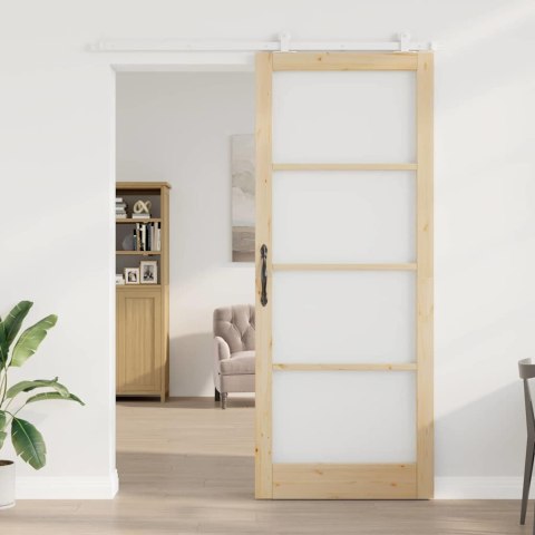 VidaXL Drzwi przesuwne ORKDAL Naturalny 93 x 232 cm