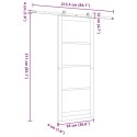 VidaXL Drzwi przesuwne ORKDAL Naturalny 93 x 232 cm