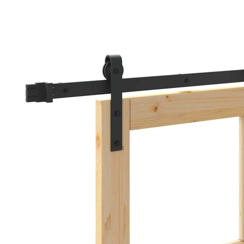 VidaXL Drzwi przesuwne ORKDAL Naturalny i czarny 93 x 232 cm