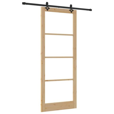 DRZWI PRZESUWNE ORKDAL NATURALNY I CZARNY 93X232CM