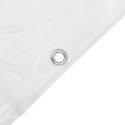 VidaXL Przezroczysta plandeka z oczkami 5x10 m PVC