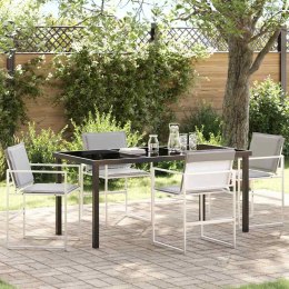 VidaXL Zestaw do jadalni w ogrodzie 5 pcs Biały 160 x 80 x 73 cm