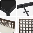 ZESTAW DO JADALNI W OGRODZIE 5 PCS BRĄZOWY POLIRATTAN