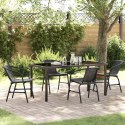 ZESTAW DO JADALNI W OGRODZIE 5 PCS CZARNY