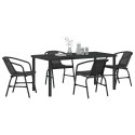 ZESTAW DO JADALNI W OGRODZIE 5 PCS CZARNY