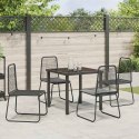 ZESTAW DO JADALNI W OGRODZIE 5 PCS CZARNY