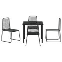ZESTAW DO JADALNI W OGRODZIE 5 PCS CZARNY
