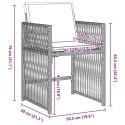 ZESTAW DO JADALNI W OGRODZIE 5 PCS JASNOSZARY POLIRATTAN