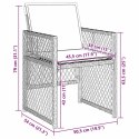 ZESTAW DO JADALNI W OGRODZIE 5 PCS SZARY POLIRATTAN
