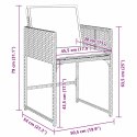 ZESTAW DO JADALNI W OGRODZIE 5 PCS SZARY POLIRATTAN