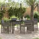 ZESTAW DO JADALNI W OGRODZIE 5 PCS SZARY POLIRATTAN