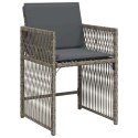 ZESTAW DO JADALNI W OGRODZIE 5 PCS SZARY POLIRATTAN