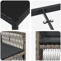 ZESTAW DO JADALNI W OGRODZIE 5 PCS SZARY