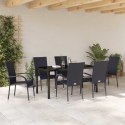 ZESTAW DO JADALNI W OGRODZIE 7 PCS CZARNY