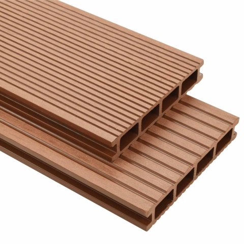 DESKA TARASOWA 30 PCS BRĄZOWY KOMPOZYT DREWNIANO-PLASTIKOWY