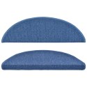 VidaXL Maty na schody 10 szt. 56x17x3 cm Niebieskie półokrągłe