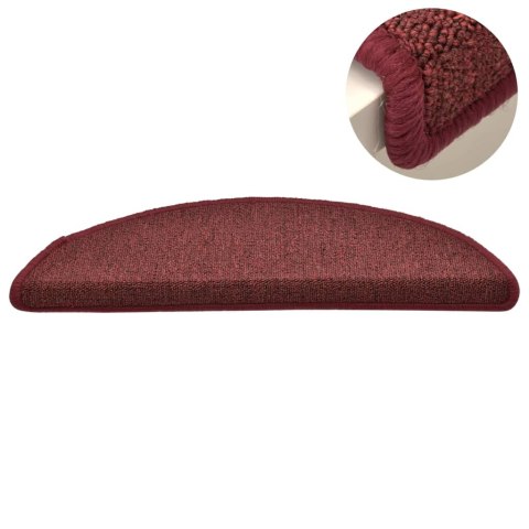 MATY NA SCHODY 15 SZT. 56X17X3CM BORDEAUX PÓŁOKRĄGŁE