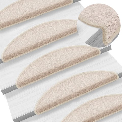 MATY NA SCHODY 15 SZT. 56X17X3CM TAUPE PÓŁOKRĄGŁE