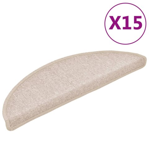 MATY NA SCHODY 15 SZT. 56X17X3CM TAUPE PÓŁOKRĄGŁE