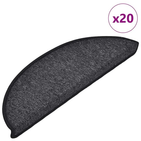 MATY NA SCHODY 20 SZT. 56X17X3CM ANTRACYT PÓŁOKRĄGŁE