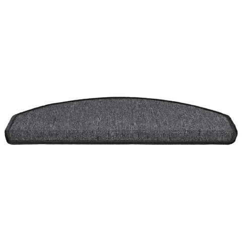VidaXL Maty na schody 20 szt. 65x24x4 cm Antracytowe półokrągłe duże