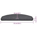 VidaXL Maty na schody 20 szt. 65x24x4 cm Antracytowe półokrągłe duże