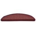 VidaXL Maty na schody 30 szt. 56x17x3 cm Bordeaux Półokrągłe