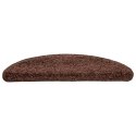 VidaXL Maty na schody 30 szt. 56x17x3 cm Brązowe półokrągłe