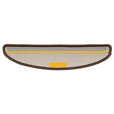VidaXL Maty na schody 30 szt. 56x17x3 cm Brązowe półokrągłe
