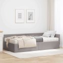 RAMA ŁÓŻKA NAROŻNEGO Z MATERACEM INNY 2 PCS CIEMNOSZARY TKANINA