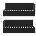 VidaXL Rama łóżka narożnego Z zagłówkiem Czarny 90 cm x 200 cm Aksamit