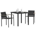 VidaXL Zestaw Mebli Ogrodowych 3 pcs Czarny i antracyt 80 x 80 x 73 cm