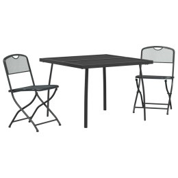 VidaXL Zestaw Mebli Ogrodowych 3 pcs antracytowy Żelazo i stal