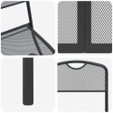 ZESTAW MEBLI OGRODOWYCH 3 PCS ANTRACYTOWY ŻELAZO I STAL